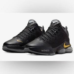 Nike LeBron 19 Low "Witness" Black Gold DH1270 002 Mens Size 11 Brand New No Box